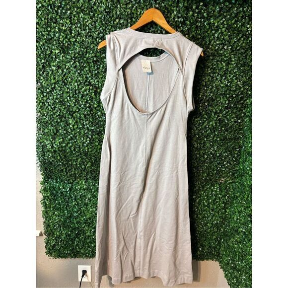 FREE PEOPLE FP BEACH Simone Maxi Exposed Back Dress Size Small NWT Gray - Picture 4 of 5
